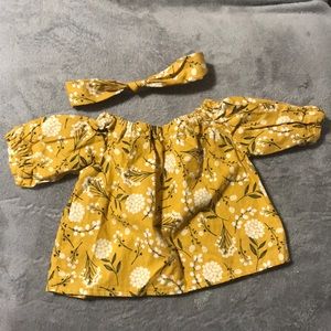 Fall blouse and headband for baby!